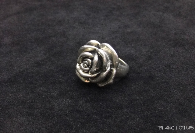 ヴィンテージ　バラの指輪　スターリングシルバー