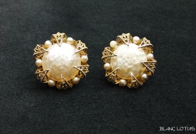 Miriam Haskell（ミリアム・ハスケル）　パールイヤリング