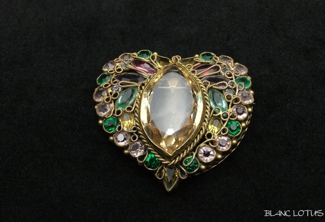 ハートのブローチ　1930年代  チェコスロバキア