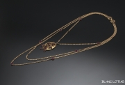 Goldette　ゴールドトーンのネックレスとイヤリングのセット