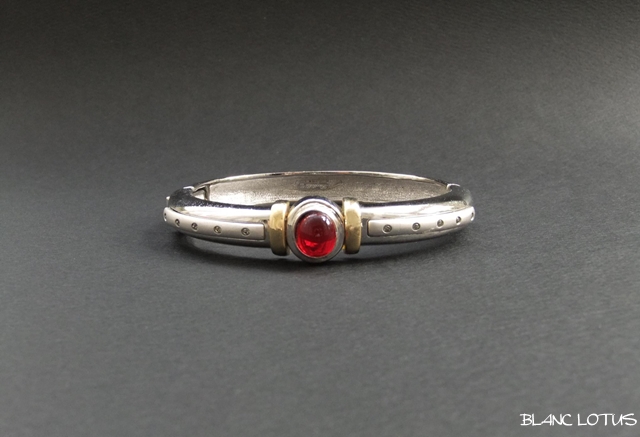 ヴィンテージブレスレット　赤いラインストーンのブレス