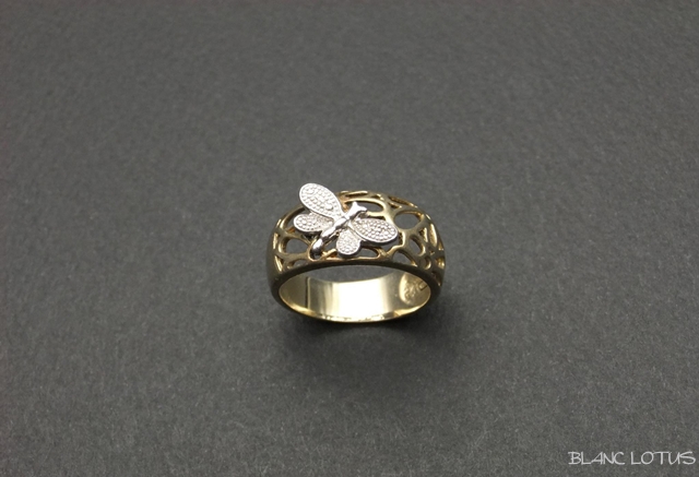 ヴィンテージシルバーリング　バタフライ