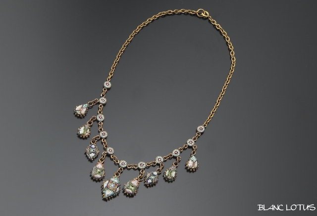 マイクロモザイクのネックレス　