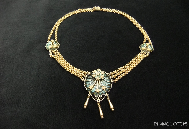 Lisner(リスナー） グリーンシェルのネックレス