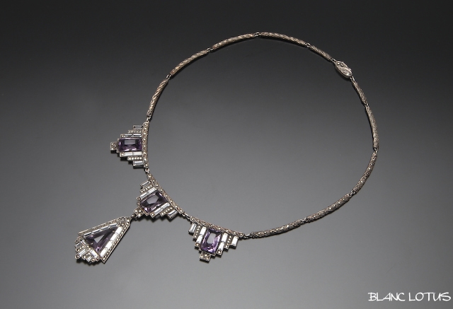 アールデコ　アメジストのネックレス