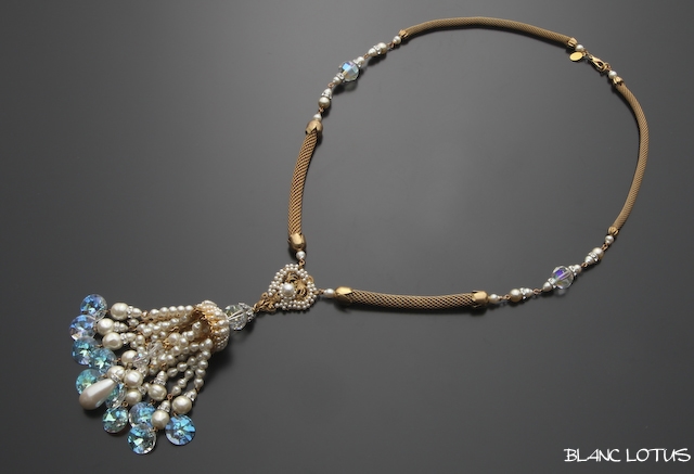 VRBA　パールのフリンジネックレス