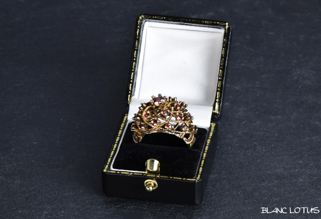 ガーネットのアンティークリング　