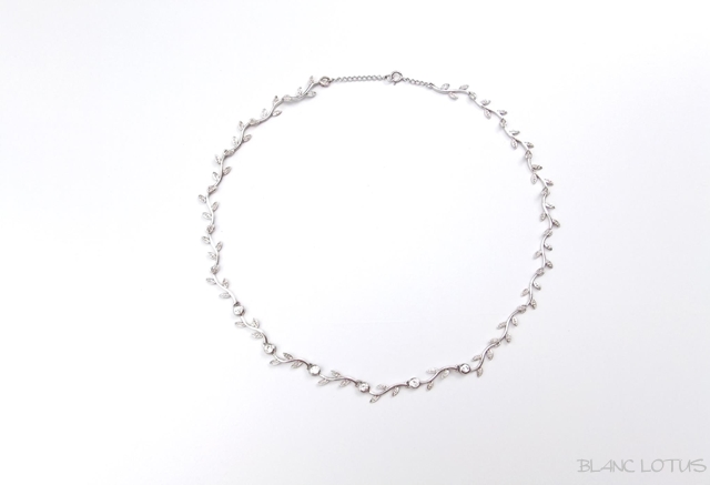 スターリングシルバーのリーフネックレス