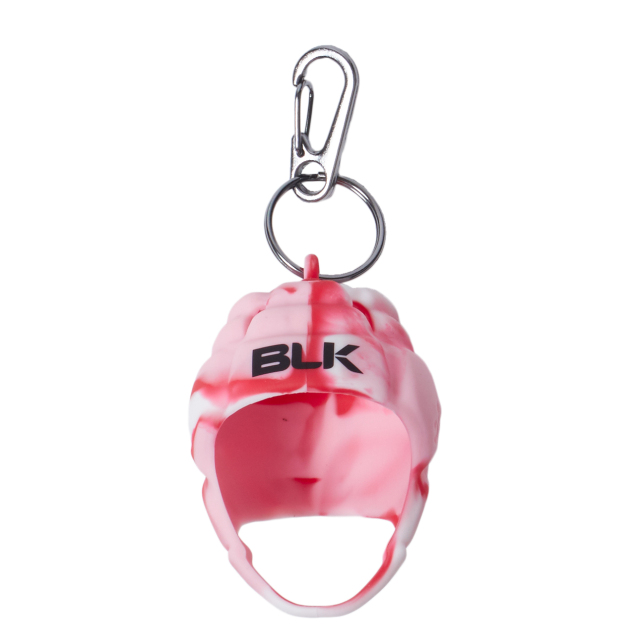 ヘッドガードキーホルダー　ピンクマーブル