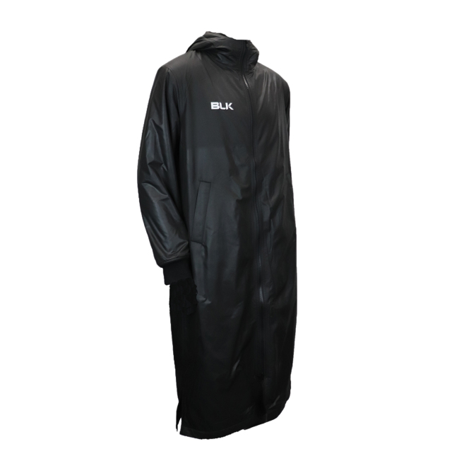 BALLAHOLIC フリース内側 ロングコート 黒 ハイブリッドライトロングコート