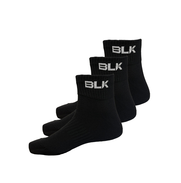BLK ショート3Pソックス(ブラック)