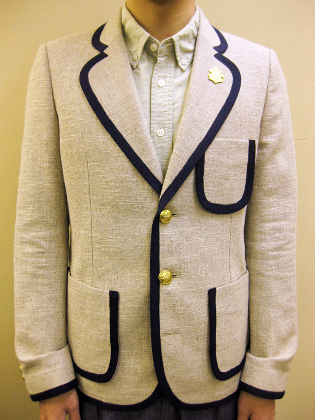 A(LeFRUDE)E スラブ リネン/コットン パイピングジャケット