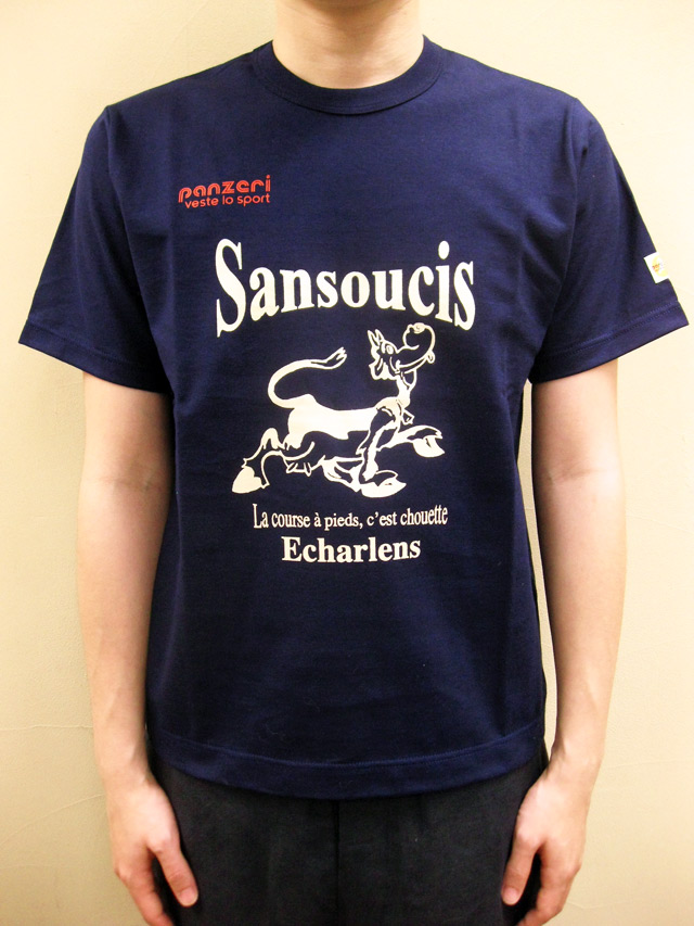 PANZERI “SANSOUCIS ECHARLENS” Ｓ／Ｓ Ｔシャツ／ネイビー