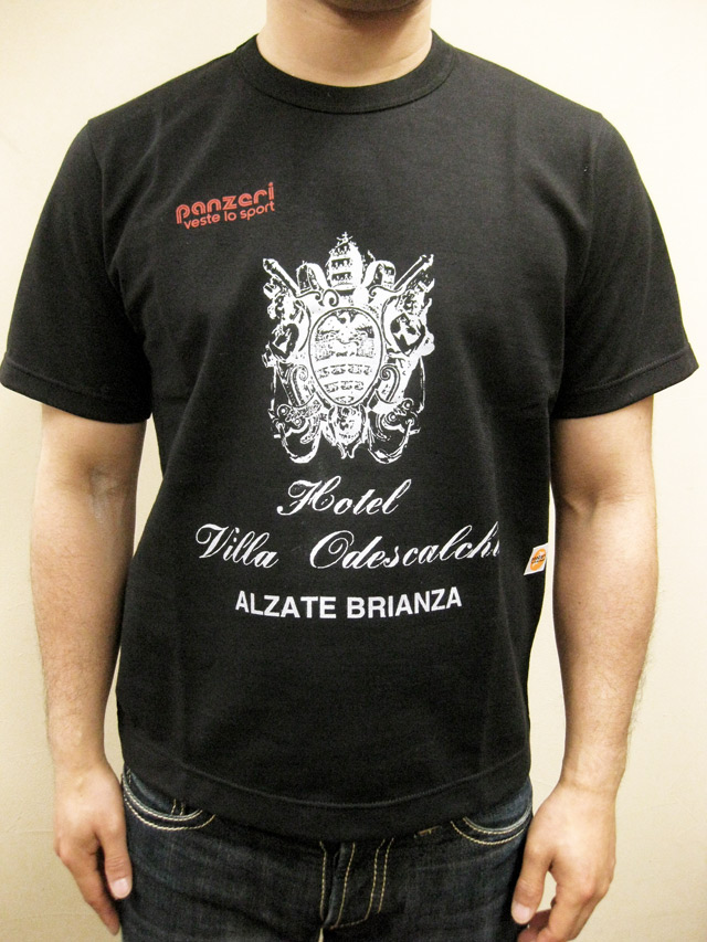 PANZERI “Hotel Villa Odescalchi” Ｓ／Ｓ Ｔシャツ／ブラック