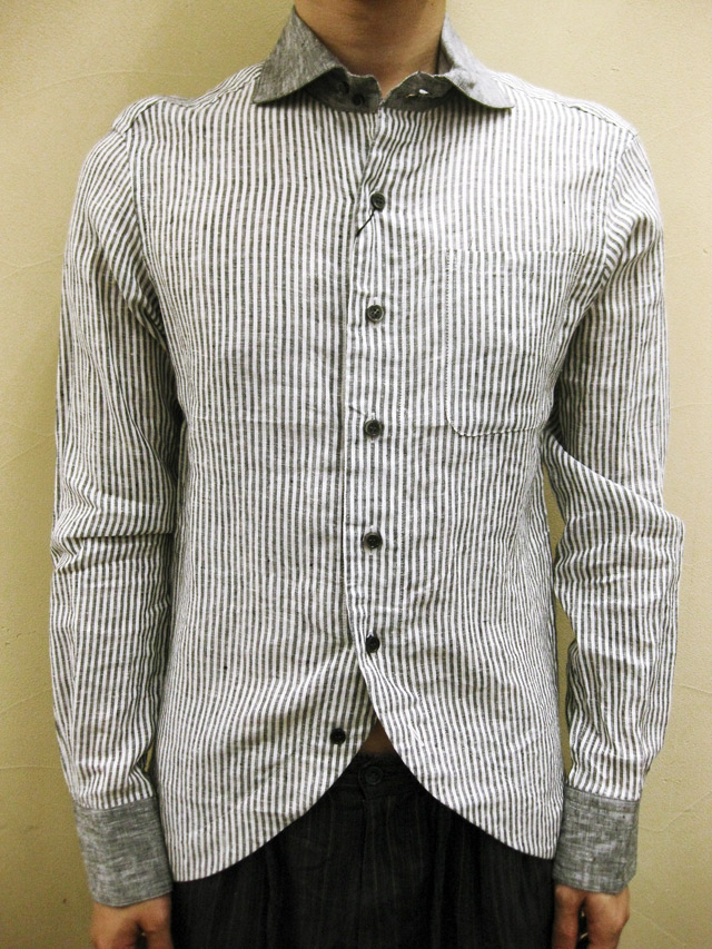 【送料無料】Enhance Element LINEN SWALLOWTAIL CLERIC SHIRT