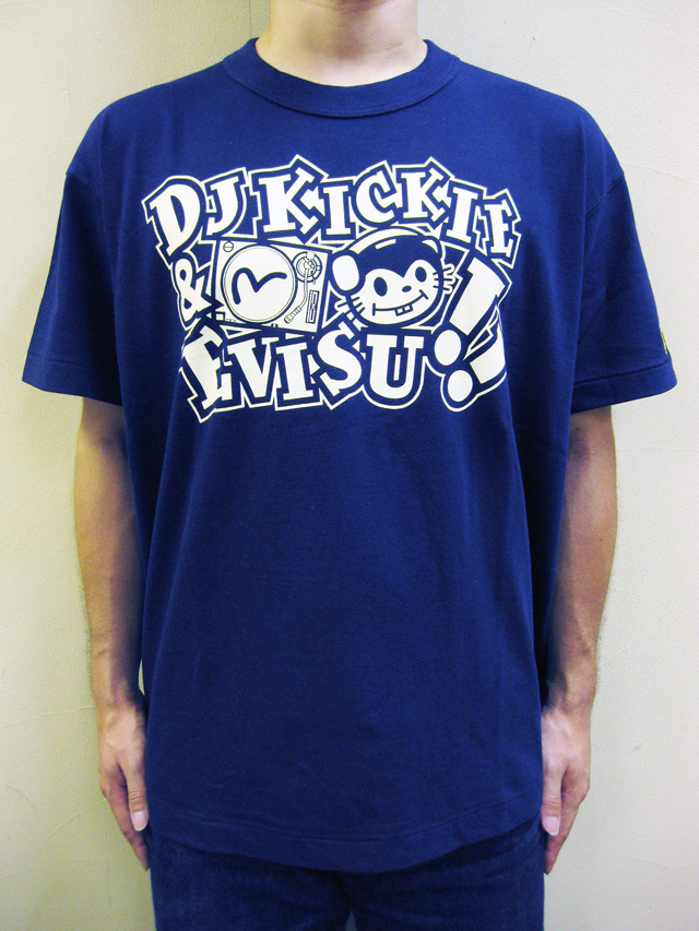 【送料無料】EVISU(エヴィス) “DJ KICKIE(ディージェイ　キッキー) ” S/S TEE(インディゴ染め)