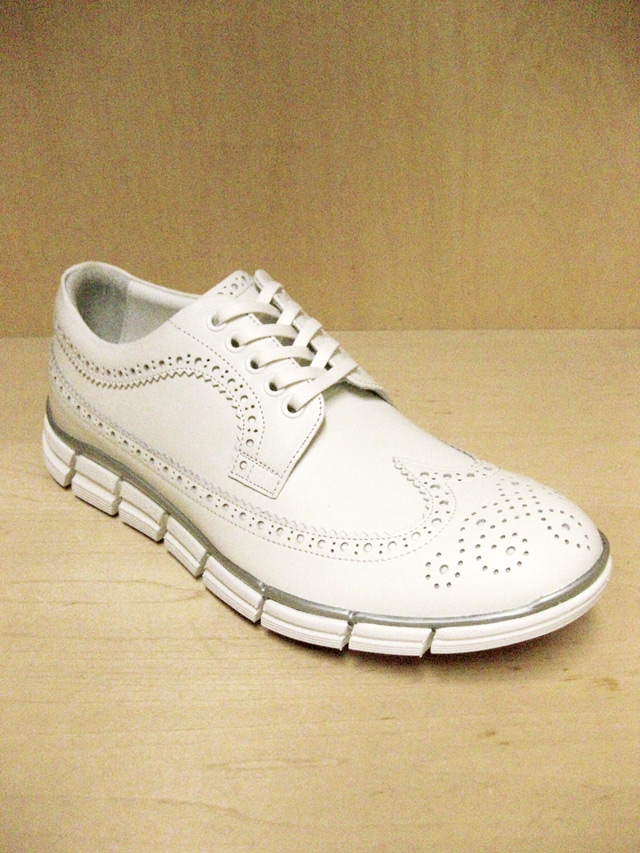 HIROSHI TSUBOUCHI WING TIP SNEAKER ALL WHITE