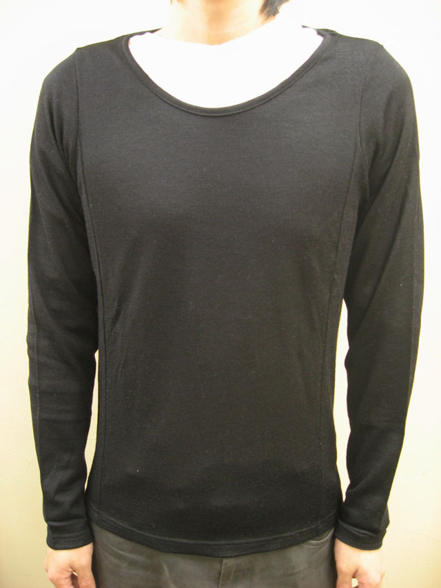 lalu  ウォッシャブルウールバックギャザーロングスリーブＴシャツ(Blood & Thunder 別注)