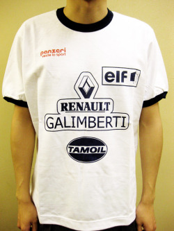 PANZERI “RENAULT GALIMBERTI” トリム Ｓ／Ｓ Ｔシャツ ホワイト／ネイビー