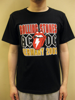 GTS1976 “ROLLING STONES × AC/DC GERMANY 2003”　Ｔシャツ
