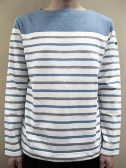 Le minor Multi Panel Border Long Sleeve Tee/ルミノア　マルチパネルボーダー長袖Ｔシャツ
