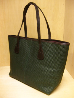 【送料無料】TUSTING Embossed Leather “Warwick” Tote /グリーン(Blood & Thunder別注)