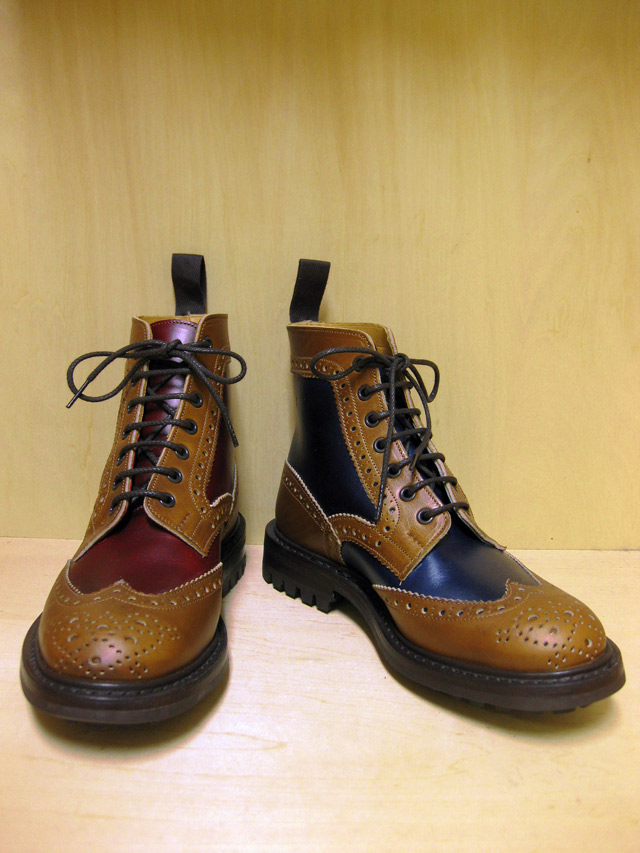 Tricker's アシンメトリートリコロール カントリーブーツ／Malton（Blood & Thunder 別注）