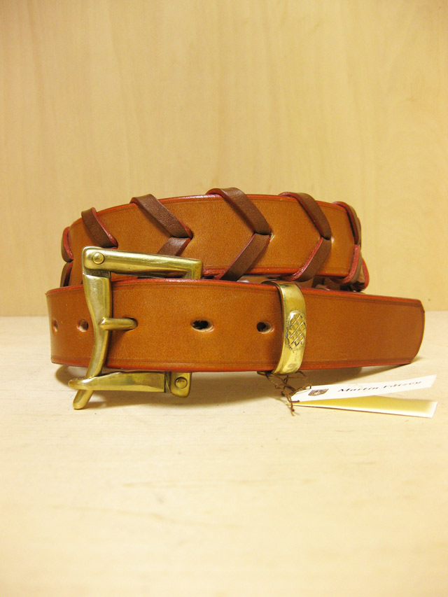 【送料無料】Martin Faizey(DAINES & HATHAWAY)  1.25inch Quick Release Elmley Belt Oxford Tan/Habana