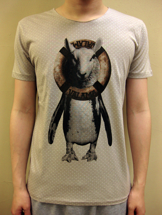 mix sense  コットン／ポリエステル　水玉柄 “EMPEROR PENGUIN IN SUMMER”　半袖Ｔシャツ