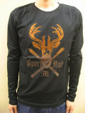 MON TSUKI “スポルノワール”フロッキープリント長袖Tシャツ(Blood & Thunder 別注)