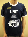 PANZERI “UNIT TRADE” トリム Ｓ／Ｓ Ｔシャツ ネイビー／ホワイト