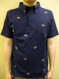 【送料無料】OVER THE STRiPES BEE EMB B/D POLO SHIRT