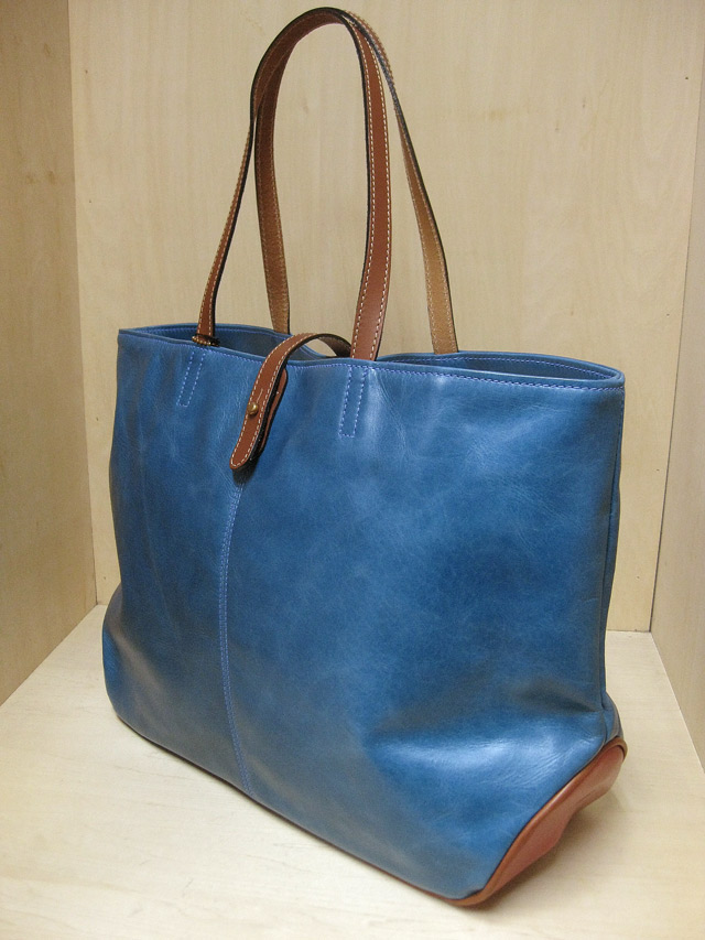 TUSTING Shoe Leather 2Tone “Avon” Tote /ターコイズ&レッド(Blood & Thunder別注)