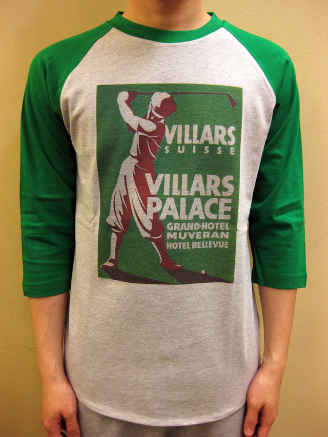 WTB　クラッシックホテル　ラグラン７分袖Ｔ　“Villars Palace Grand Hotel Villars Swisse”