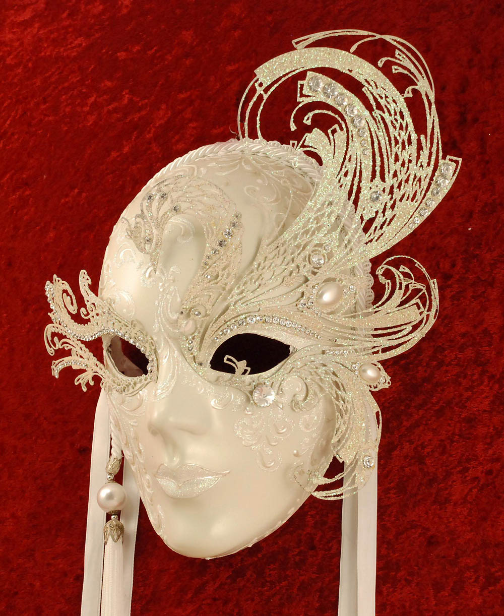 ご予約商品　ベネチアンマスク　volto cigno bianco
