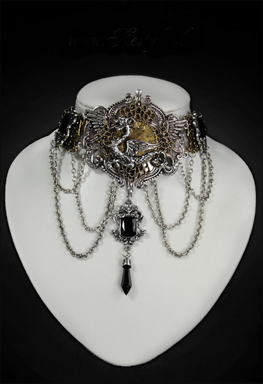 新商品入荷☆ゴシック　"Antique clock collaｒ”スチームパンクチョーカー