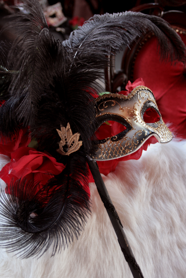 べネチアンマスク 仮面 ゴシック 棒付きマスカレードマスク