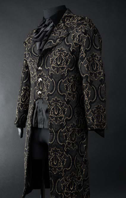 メンズ　ゴシック　ジャガード　燕尾服★☆Black Jacquard Tailcoat　男性用