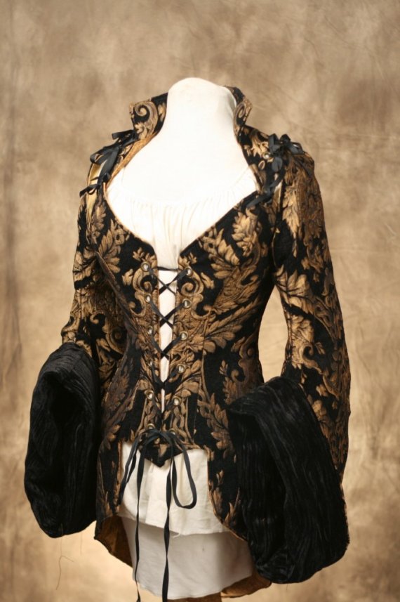 海賊コルセット　ゴシック・ビクトリアン　Classic Pirate Coat with Knee Length Tails