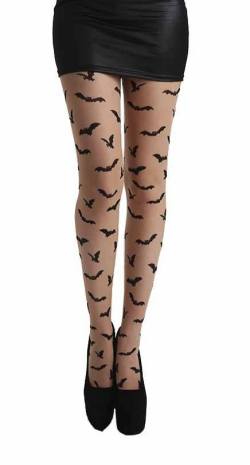 パメラマン PAMELA MANN /SHEER BATS TIGHTS NUDE/BLACK　　タトゥーストッキング タイツ　