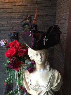 Bloody Roseオリジナル★トリコーン帽子★羽付き帽子　仮面舞踏 Boucaner