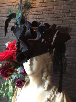 Bloody Roseオリジナル★トリコーン帽子★羽付き帽子　仮面舞踏　ブラックパール