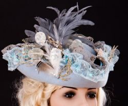 三角帽子 海賊・トリコーン46 水色 ゴシックセレクトショップ Bloody Rose