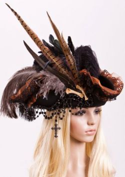 三角帽子 海賊・トリコーン03 Blak Bone w03 ゴシックセレクトショップ