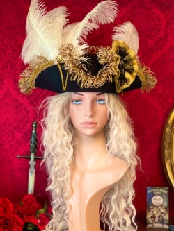 Bloody Roseオリジナル★トリコーン帽子★Black Pirates