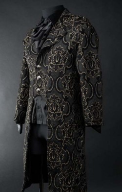 メンズ　ゴシック　ジャガード　燕尾服★☆Black Jacquard Tailcoat　男性用