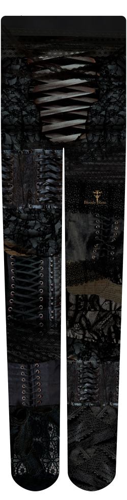Bloody Rose&10009;オリジナル　タイツ　編み上げ