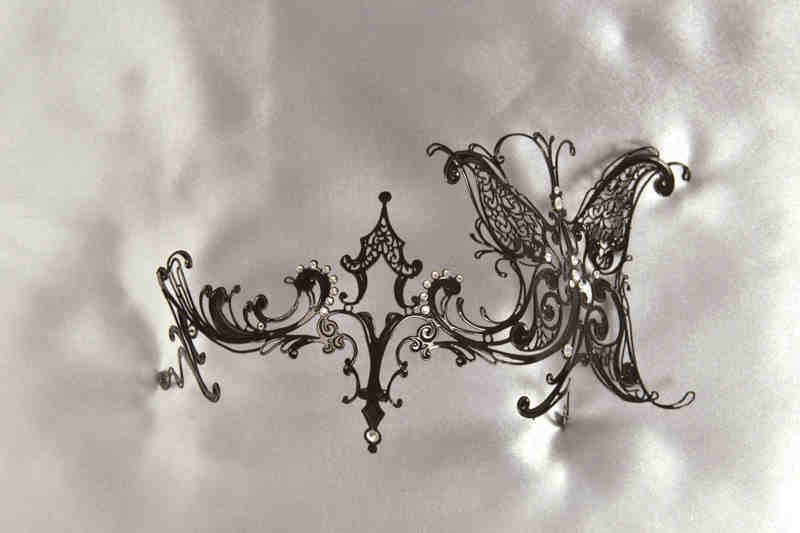 ヴェネチアンマスク眼鏡用仮面 蝶