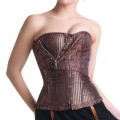 スチームパンクコルセット・ゴシック・ビクトリアン　Brown Brocade Corset