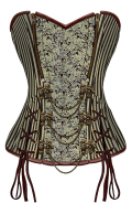 オーババストコルセット　スチームパンク・ゴシック・ビクトリアン　ボルケード・ Brown Gold